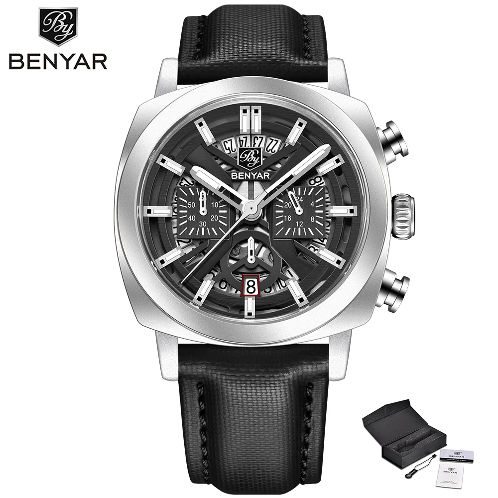 Men's Top Luxury Square Watch with Night Light
