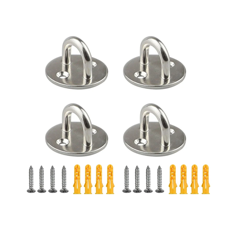 304 Edelstahl Anti Rost Verdickung sring Runde Segel Schatten Pad Augen platte Boot Takelage für Segelboot Pack von 4