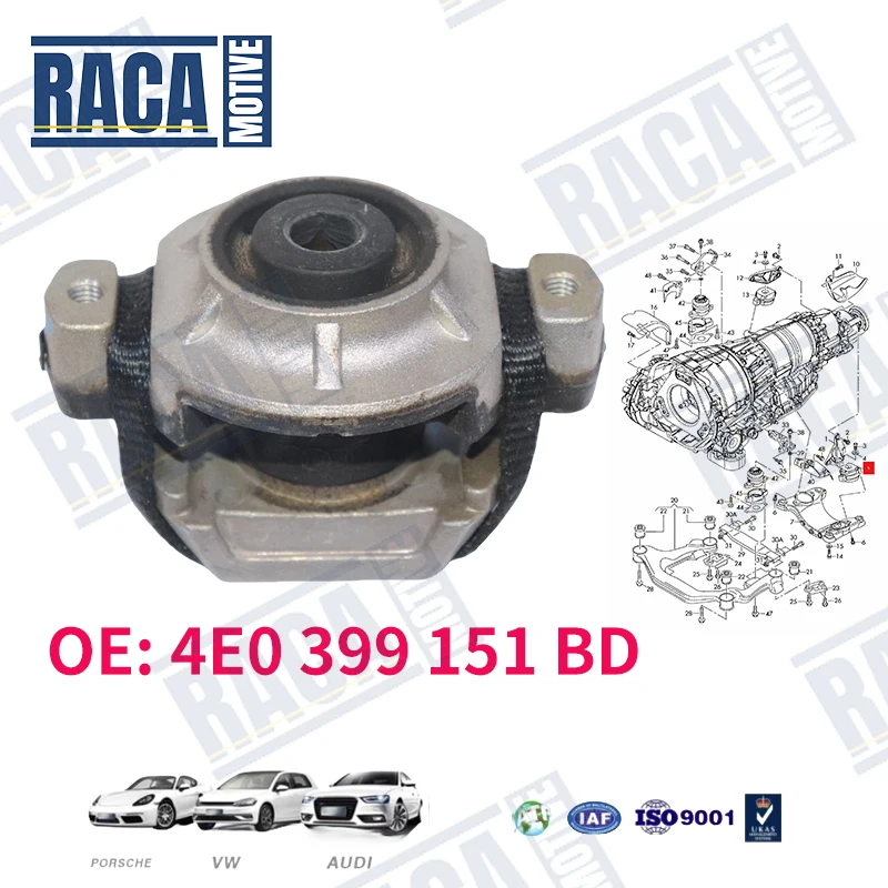 For Audi A8 D3 4.2/6.0 2003-2010 S8 5.2 2007-2009 Rear Axle Transmission Mount 4E0399151AP 4E0399151BD
