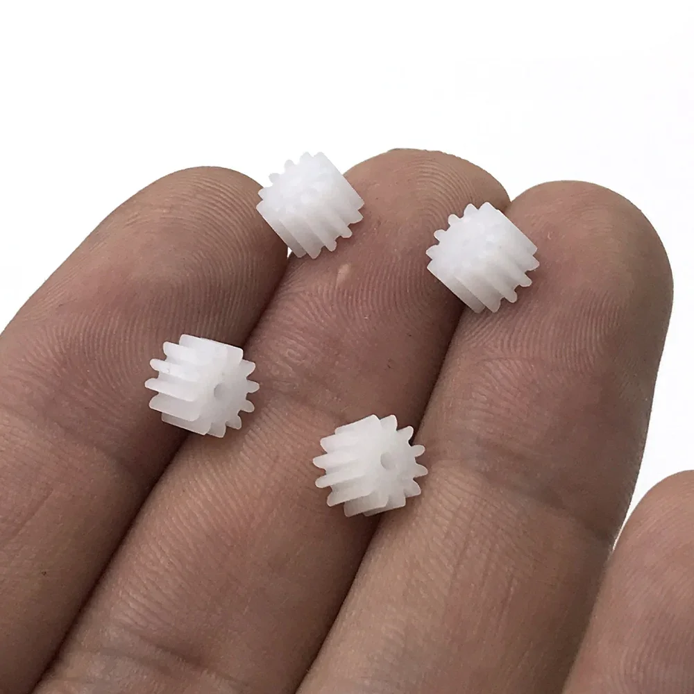 10pcs Mini Plastic Gear 0.5Modulus 121.5A 0.5M Pinion 12 Teeth Plastic Gear Motor Parts Spindle Gear Motor Toy Accessories