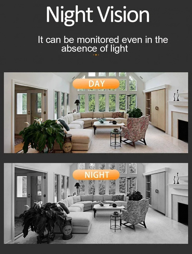 New Wireless WIFI Camera Infrared Night Vision Mobile Network 4K Security HD Remote Monitoring Camera Magnetic Bracket 2026 image 6