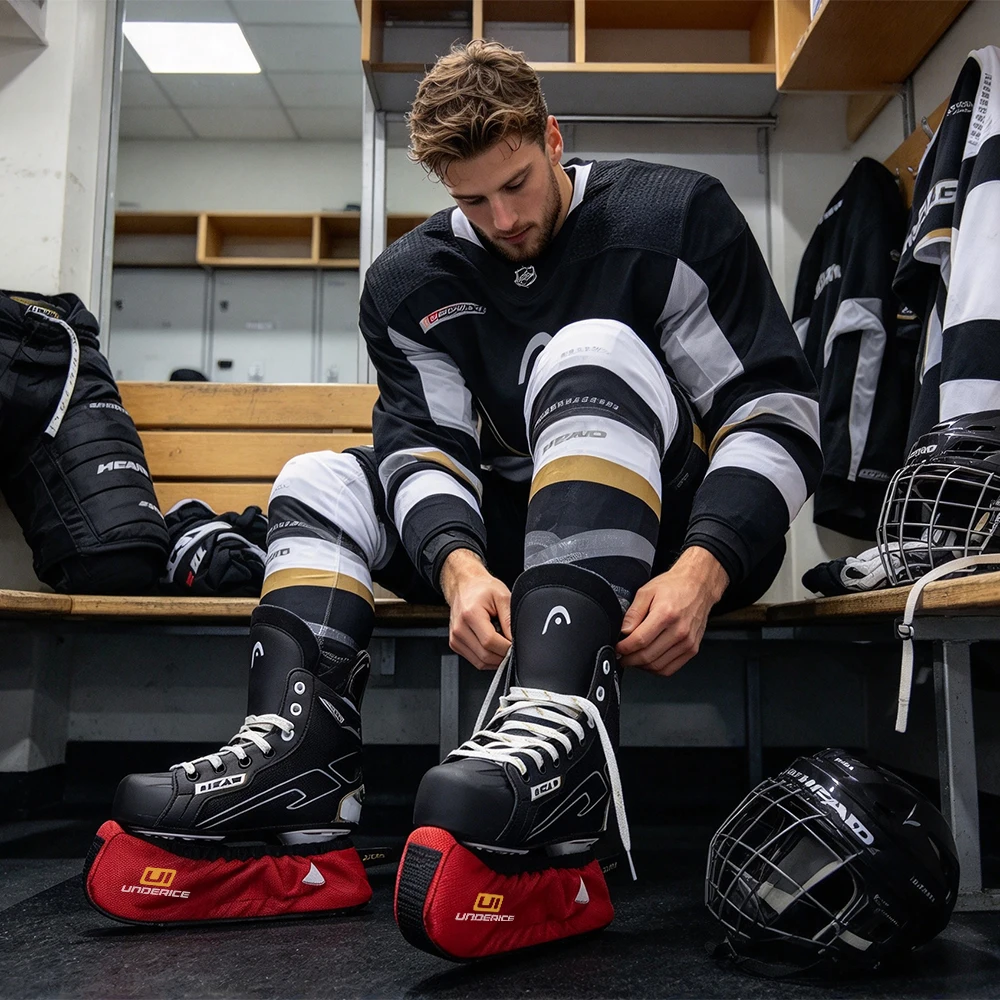 Rubber Sole Hockey Pro Skate Guard Anti-Skid Ice Skate Blade Covers JR/SR Protective Soakers Ice Hockey Blade Protector Skates