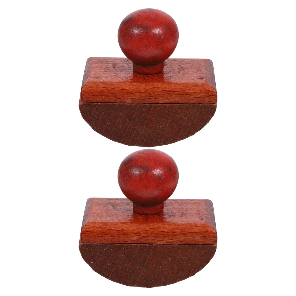 2 Pcs Calligraphy Seal Wood Desk Ink Blotter Heavy Duty Rocking Absorbent Paper Quick Drying Tool for Stamps Writing Supplies