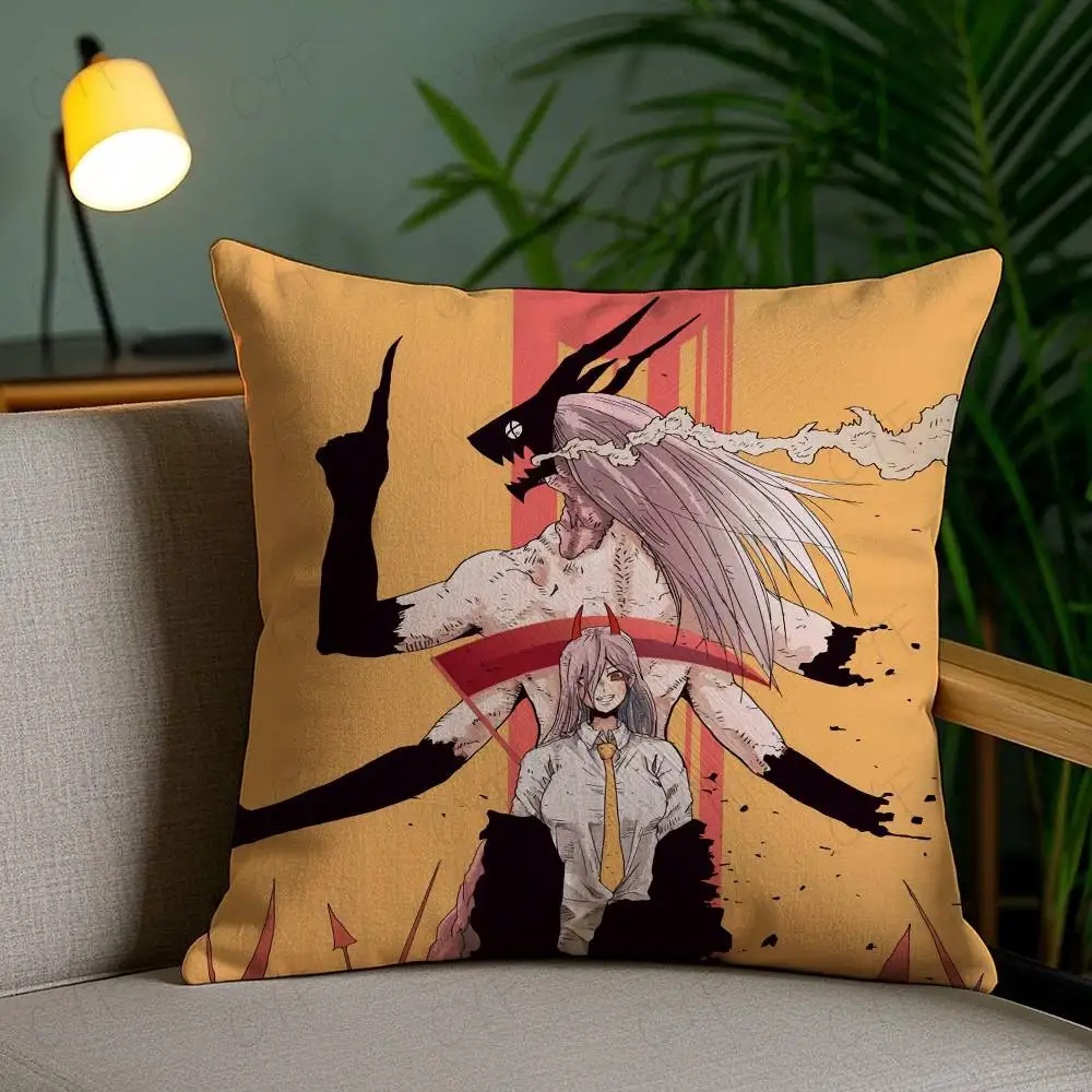 Hot comics Chainsaw Mans Pochita Pillow Case Custom Printed Brushed Fleece Pillow, Baby Skin-Touch, Eco-Friendly Dye-Sublimation
