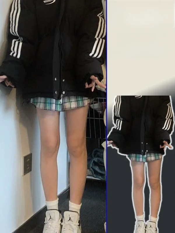 

Зимнее утепленное пальто-пуховик большого размера с воротником-стойкой: универсальная верхняя одежда для создания молодежного образа, модный тренд