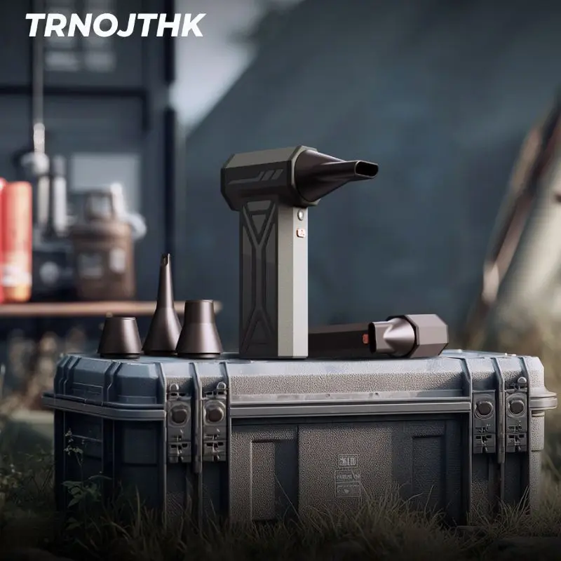 

130,000 RPM Turbo Fan | 4-Speed Adjustment | Type-C Fast Charging | 5-Nozzle Design | Dual-Use for Car and Home