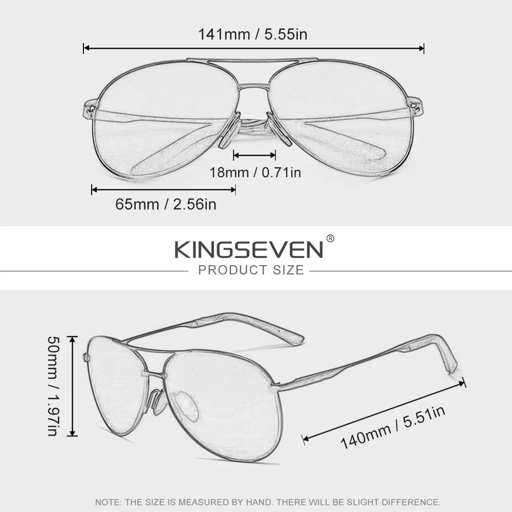 KINGSEVEN الطيار النظارات الشمسية البصرية إطار كبير وصفة طبية قصر النظر مد البصر النظارات التقدمية الرجال النساء نظارات للقيادة