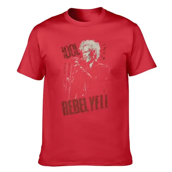 Billy Idol Brick Wall Rebel Yell T Shirt Licensed Rock Band Merchdandise Black2024 High quality Brand T shirt Casual