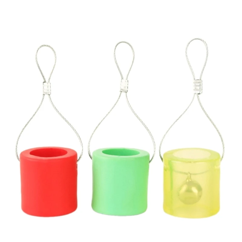 Slingshots Practice Targets with Bells Silicone Slingshots Training Targets Pendants Funny Targets Accessorys