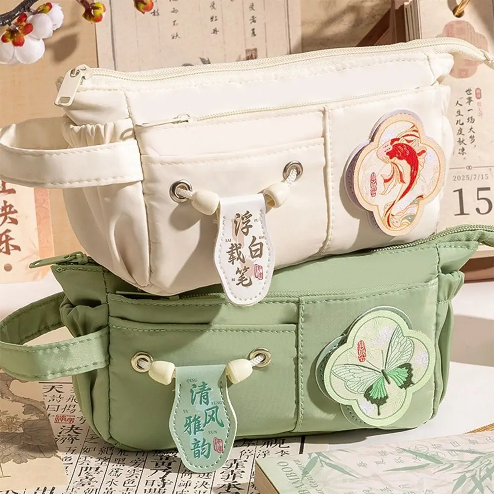 New Chinese Style Pen Bag Multi-layer Large Capacity Pencil Case Pen Box School Office