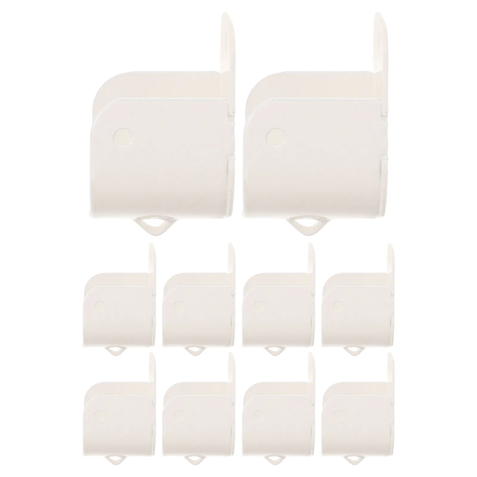 10Pcs Curtain Rod Flange Socket Iron Mounting Brackets Secure Drapery Rod Holder Closet Wardrobe Pipe Support Ceiling Mount