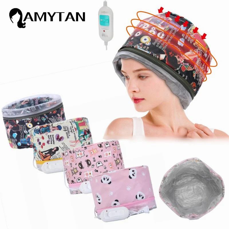 

Adjustable Hair Steamer Dryers Cap PU+PVC Liner Electric Hair Heating Thermal Cap Treatment Hat SPA Home Salon Hair Styling Care