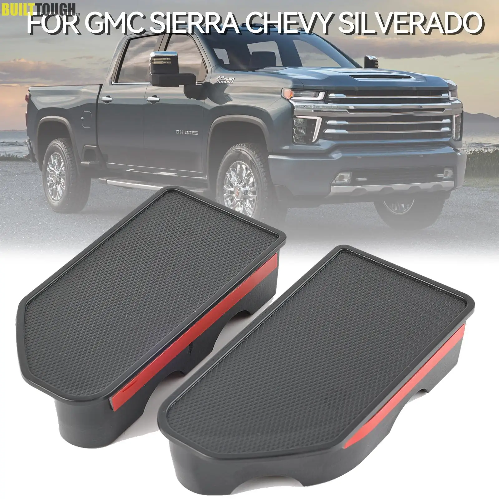 1 Pair Car Pocket Covers Truck Bed Rail Stake Holes Caps For Chevy Silverado GMC Sierra 1500 2500HD 3500HD 2019-2023 Accessories