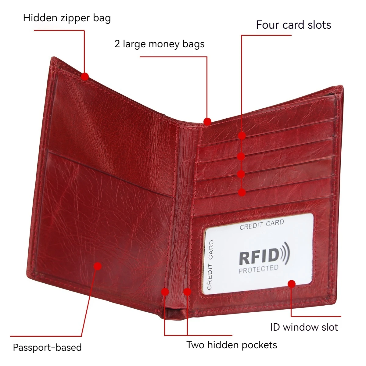 Porte-passeport en cuir véritable pour femme, portefeuille de voyage, blocage RFID, petite couverture de passeport mince, porte-carte de crédit, sac à main