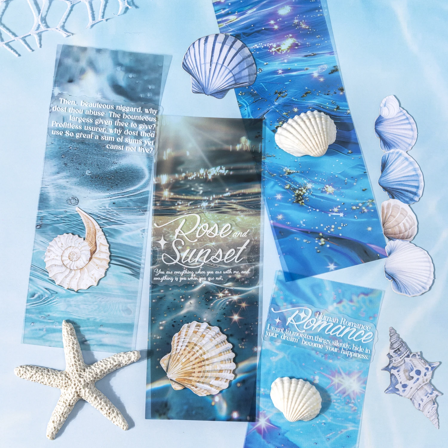 

Immersive Sea Viewing Series, винтажная водная рябь, пейзажная наклейка, креативный материал для журнала «сделай сам», коллаж, скрапбук, канцелярские принадлежности