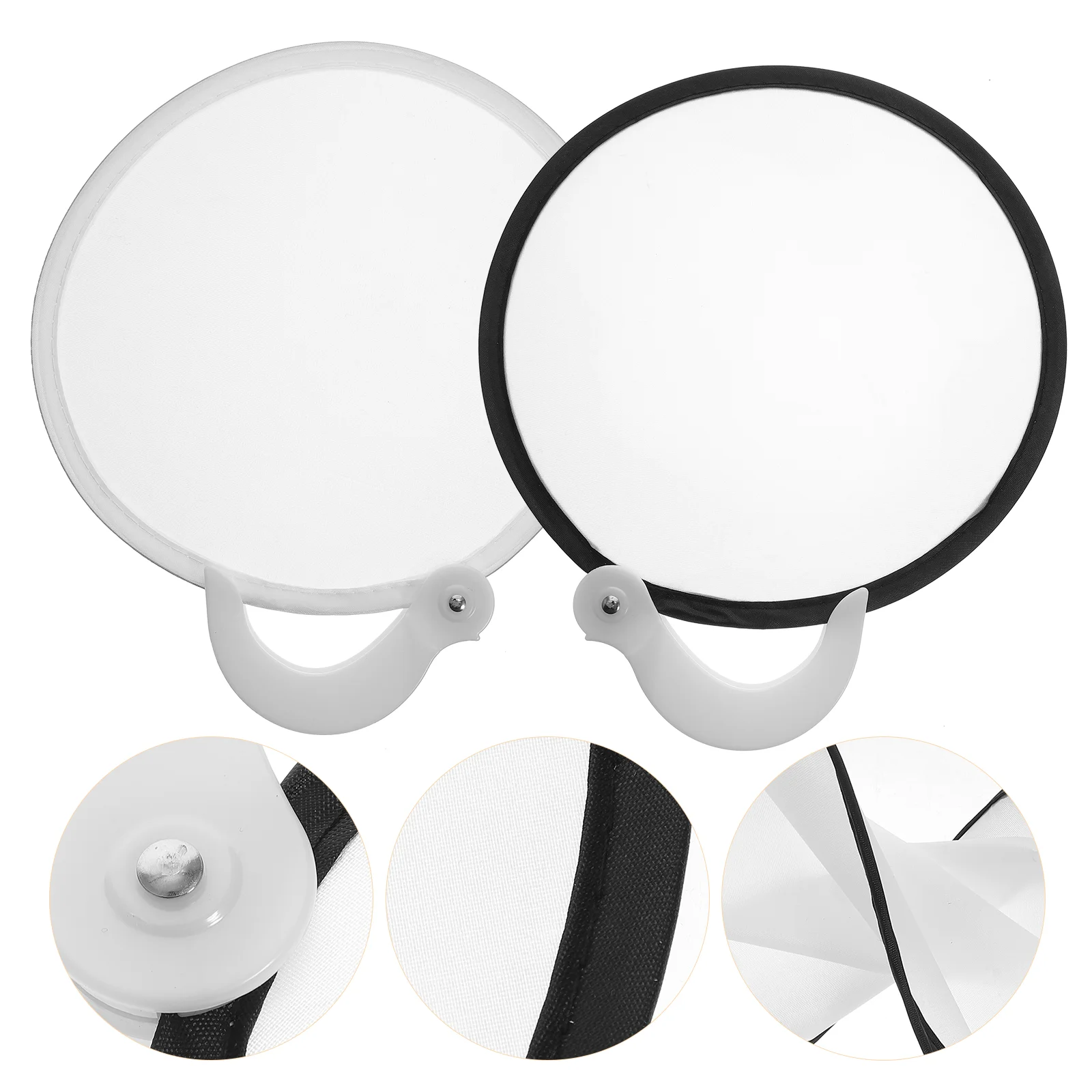

2 Pcs Foldable Hand Fans Children Cartoon Round Fans Decorative Fans Portable Mini Fans Summer Fans Handheld Fans Folding Fans