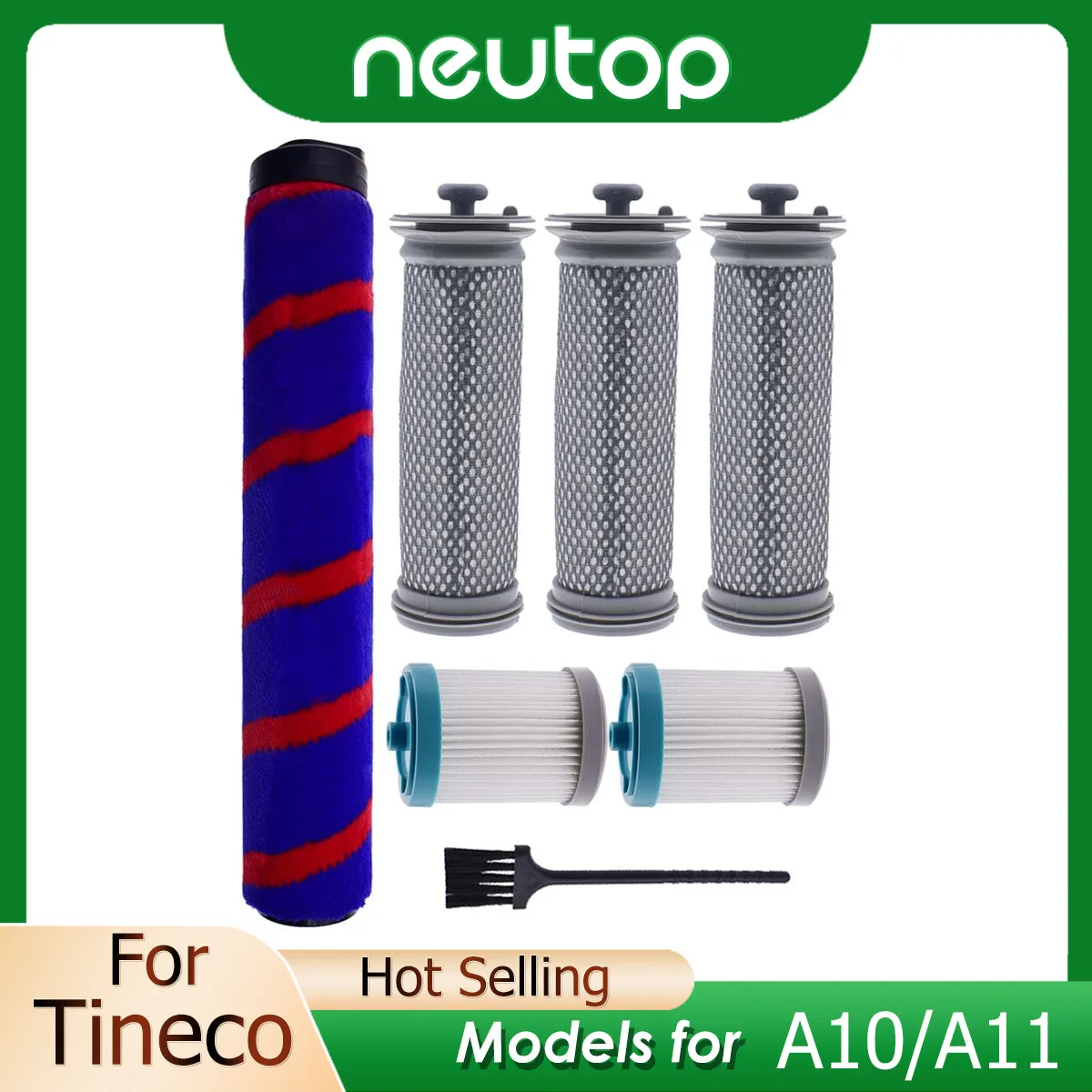 Роликовая щетка, предварительный фильтр, совместимый с Tineco A10/A11 Hero A10/A11 Master Tineco PURE ONE серии S11/S12, беспроводные Пылесосы