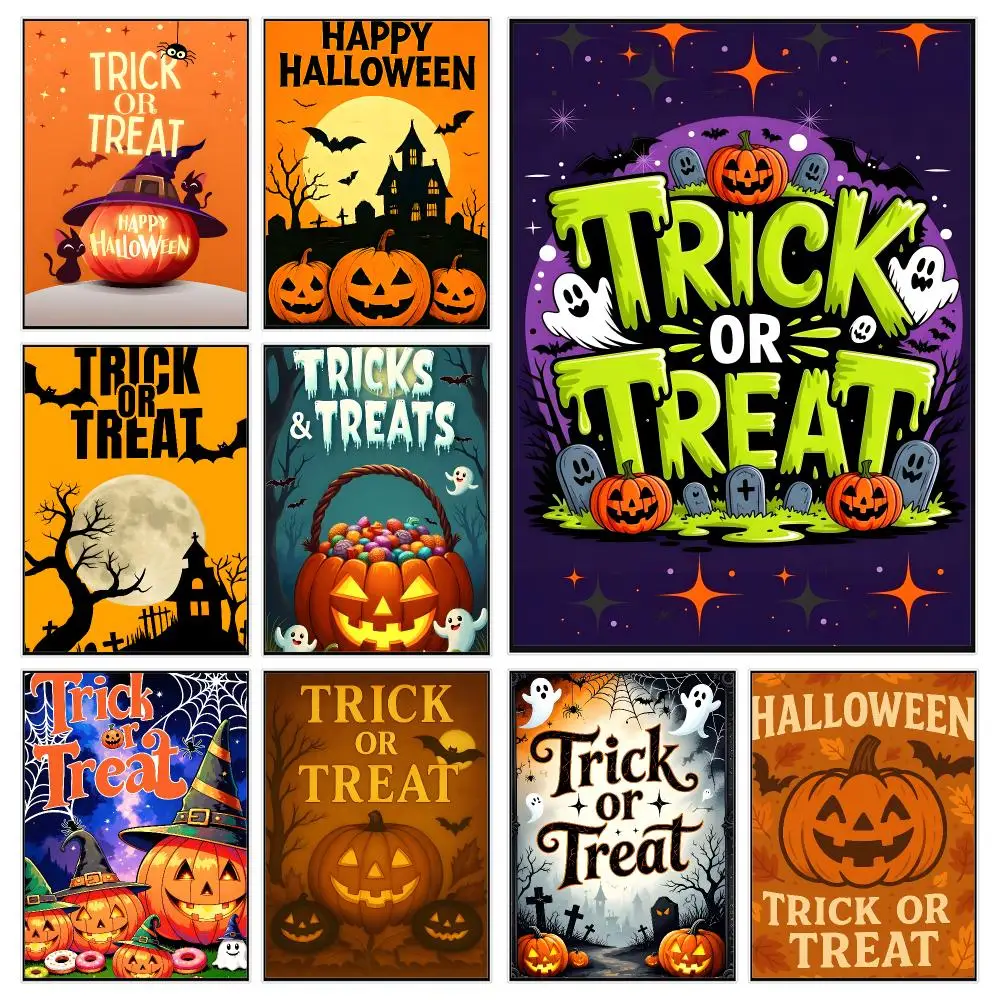 Trick or Treat Poster Modern Luxury Wall Poster Home Decor Space Enhancer