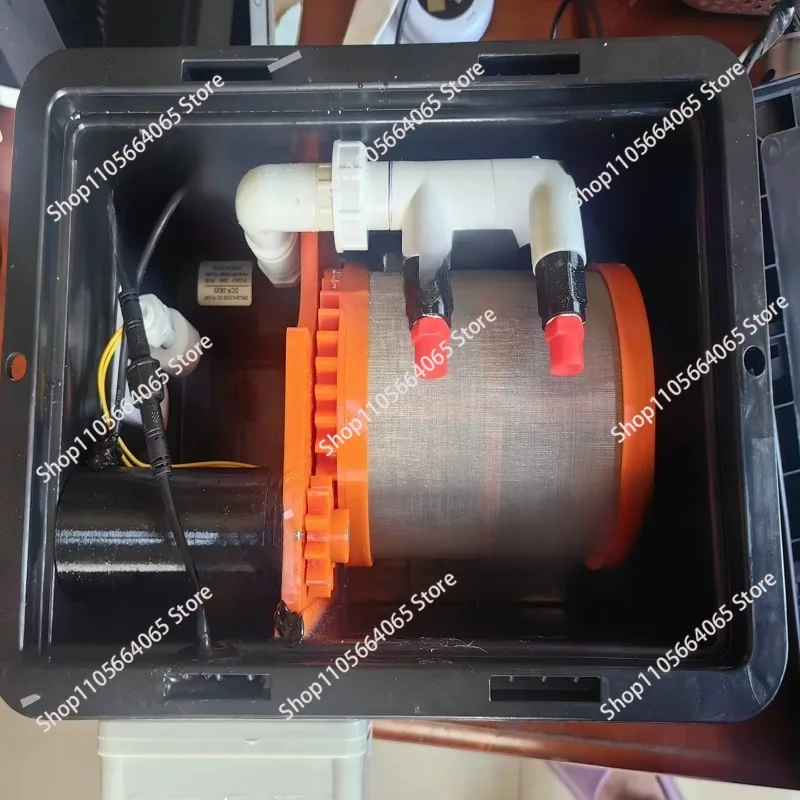 Mini automatic flushing filter rotary drum micro filter machine 10000 flow fish pond automatic backwashing sewage equipment