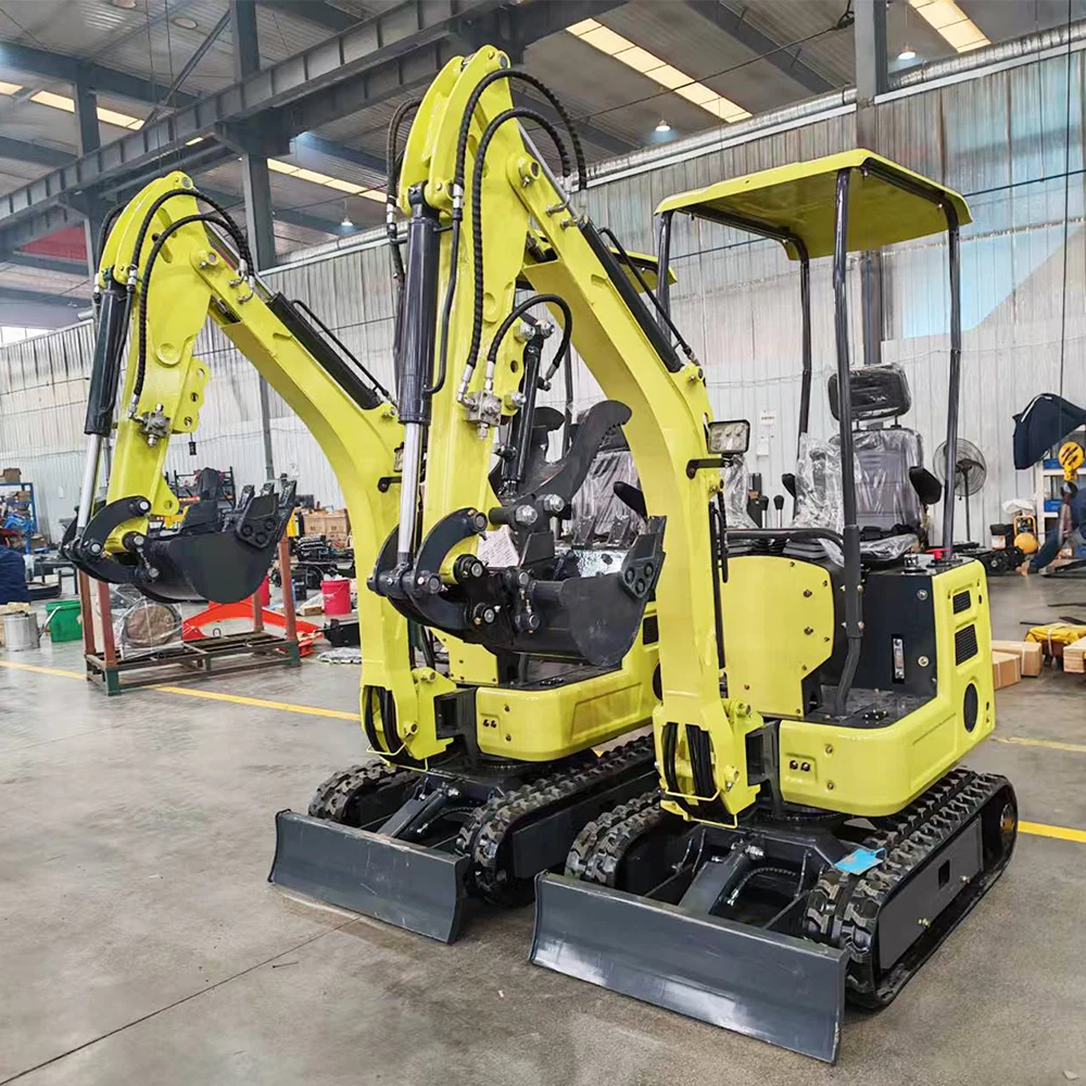 Mini Excavator 1 Ton Euro 5 Engine Retractable Track Small Digging Machine Factory Direct