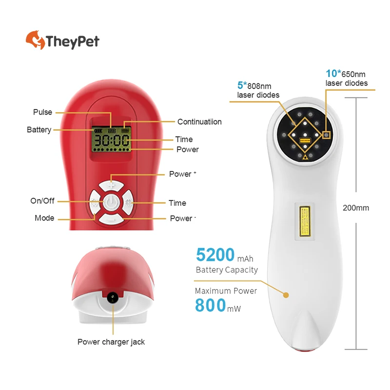 650nm & 808nm cold  therapy device for horse pets animal tendon ankle pain relief factory customization