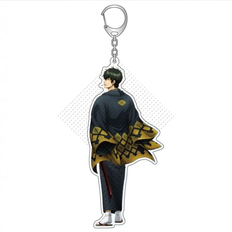 Hijikata Kamui Katsura Takasugi Okita Gintoki Anime Shimura Shinpachi Keychain Doll Acrylic Keyring Pendant for Gift