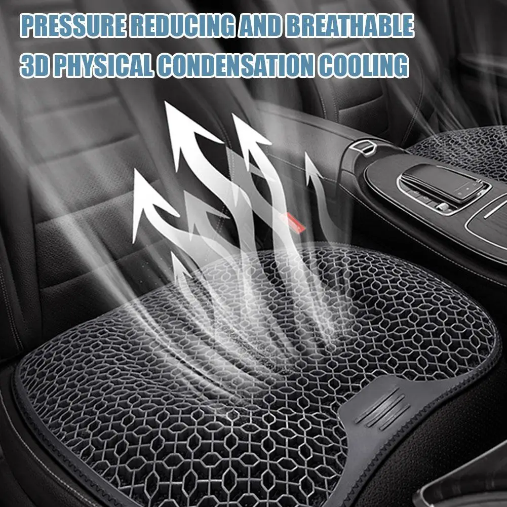 Gel Cushion Car Honeycomb Cushion Office Chair Summer Breathable Cushion Silicone Ice Pad Car Accessories