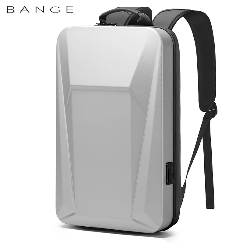 BANGE 15.6-inch PVC Laptop Men's Backpack Cool Three Color Waterproof Trend Bag for Men and Women