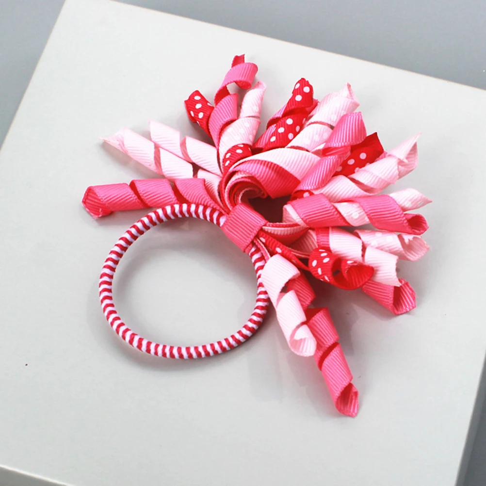 

10 шт., нежные банты для волос, эластичные завязки для всех типов волос, держатели для хвоста «сделай сам», вьющиеся ленты