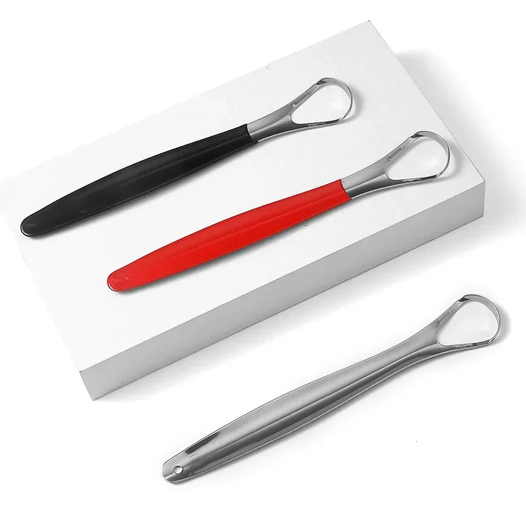 3pcs Reusable Stainless Steel Tongue Scraper Tongue Cleaners Oral Hygiene Cleaner Oral cleaning tool