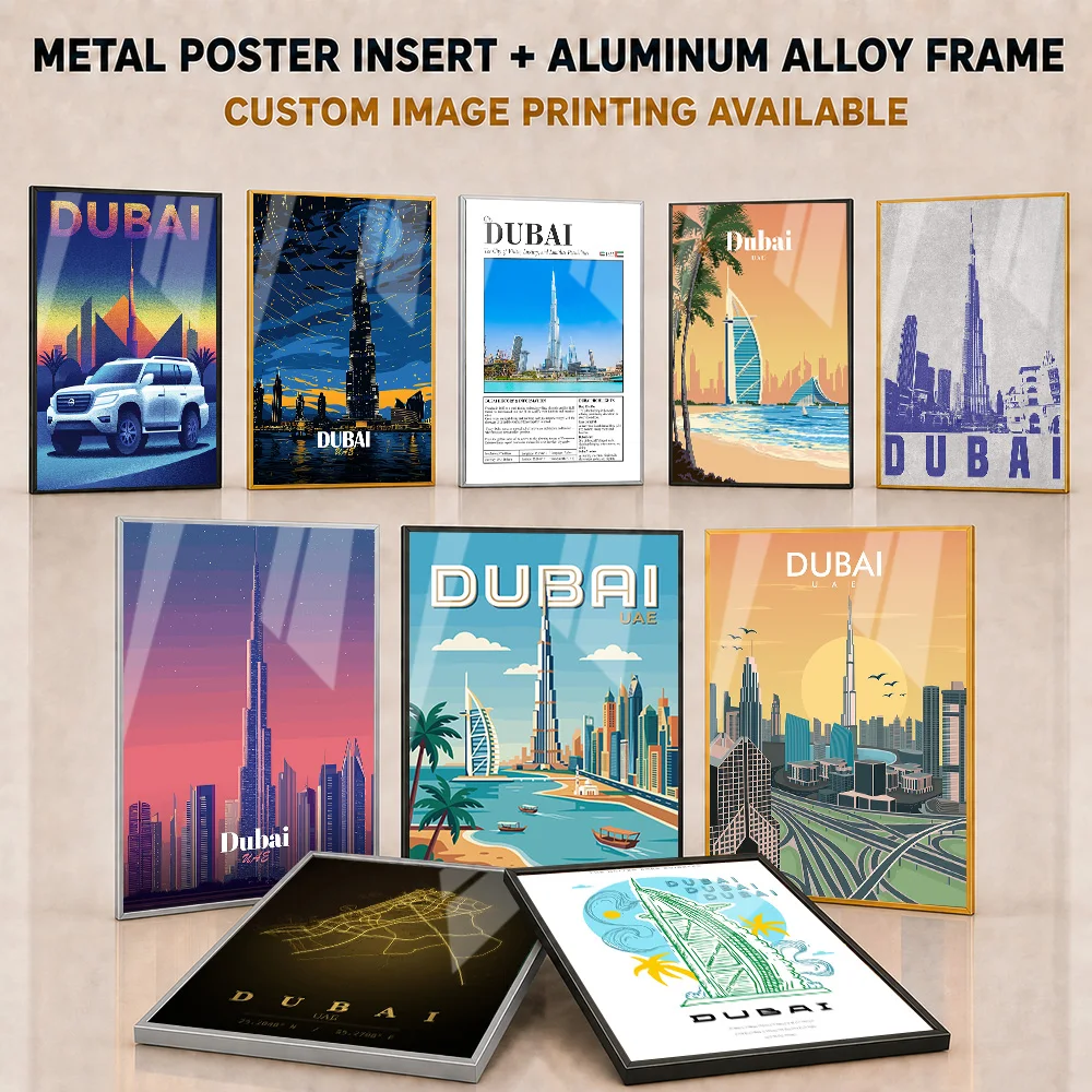 Dubai Dubai ／ UAE Framed Metal Print Customized Bold Minimalist Cartographic Design Wall Art Ideal For Home Office And Traveler Gift - Aliexpress Deal
