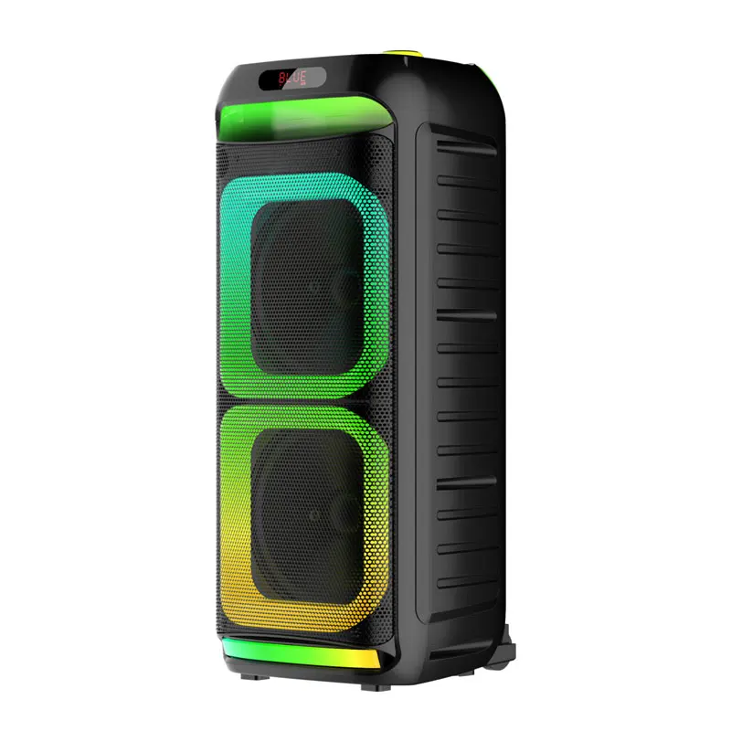 

Portable System Outdoor Speaker Portable PA System with Wireless Microphone Party Light