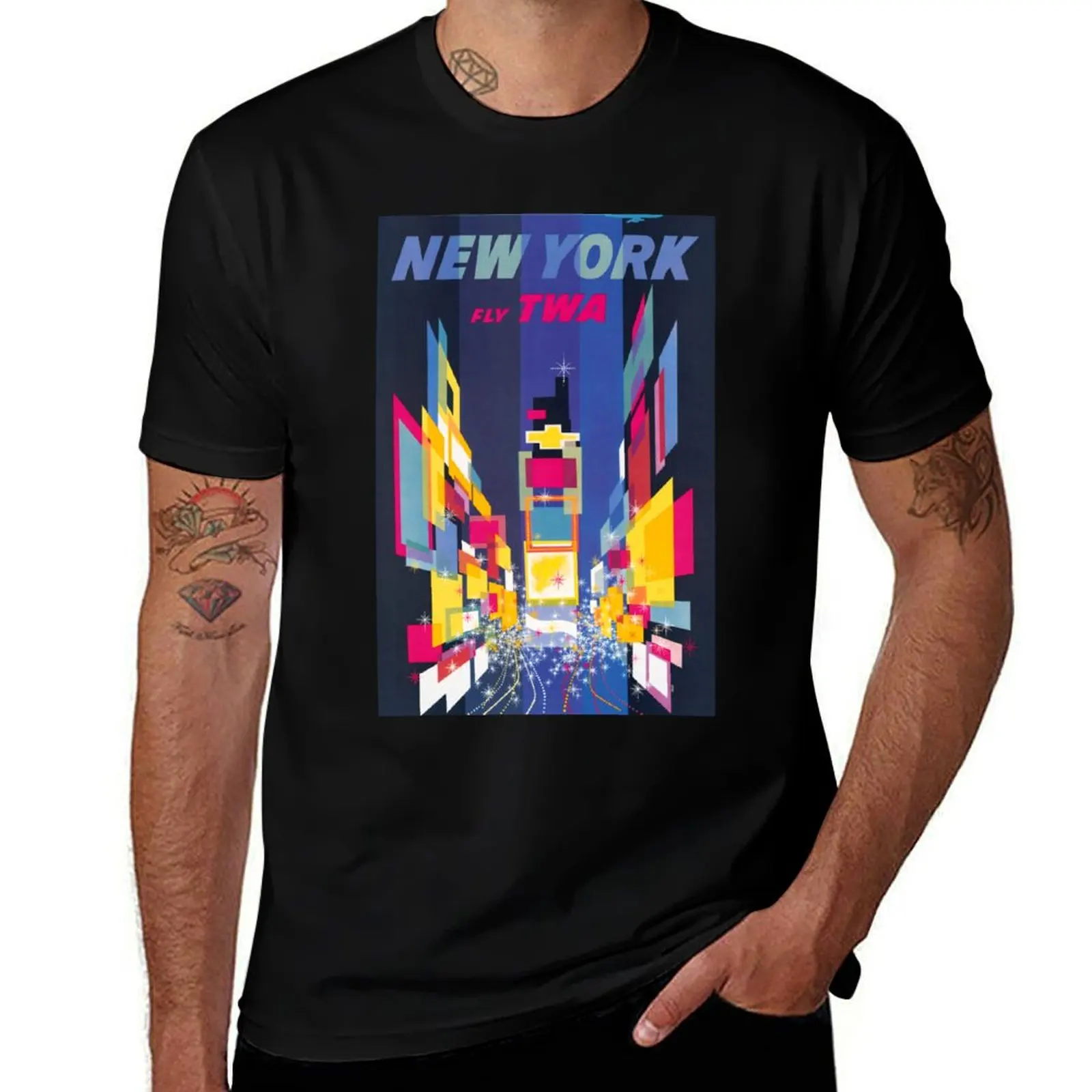 TWA Poster Vintage Fly T-Shirt Holiday Vacation Tee Shirt
