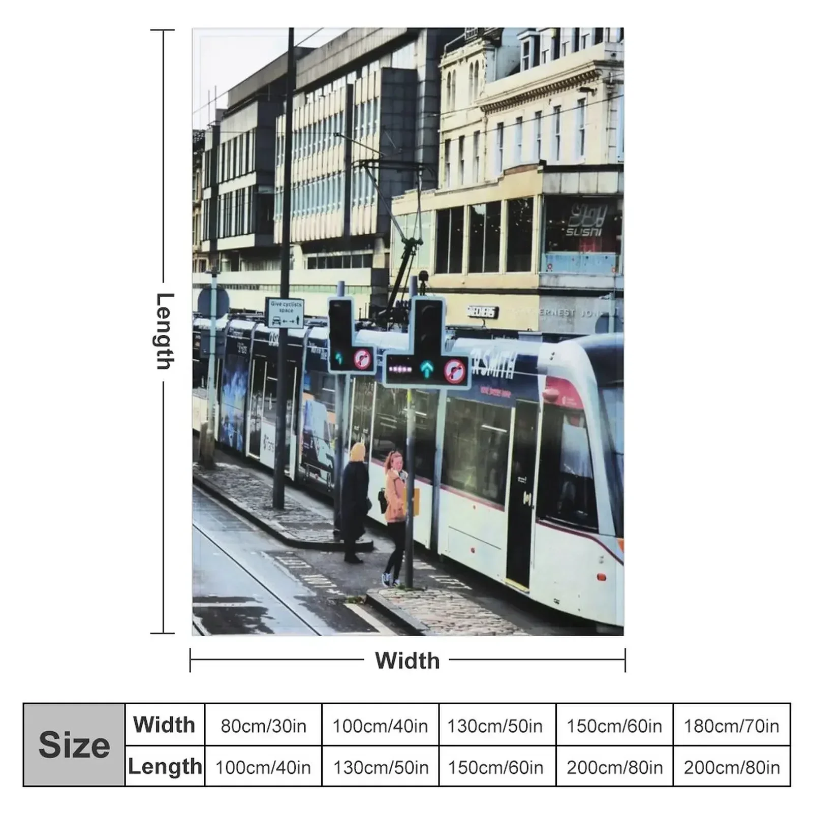 Edinburgh City Princes Street Tram in colour in I art Throw Blanket Nap blankets ands Multi-Purpose Bed Vintage Thin Blankets