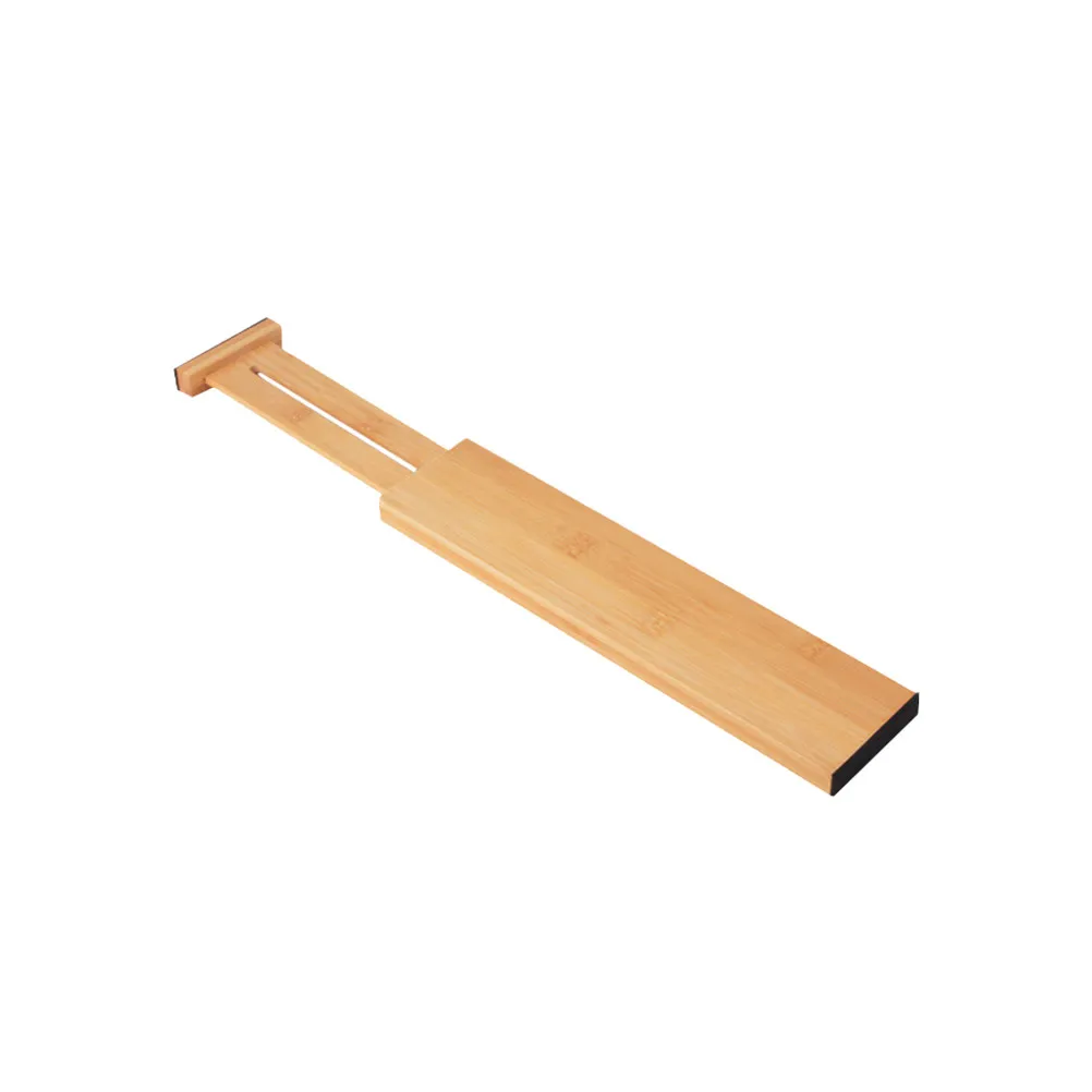 

Smooth Polished Bamboo Drawer Divider for Closet Storage Adjustable DIY Separation Board to Organize Hosiery Belts Scarves