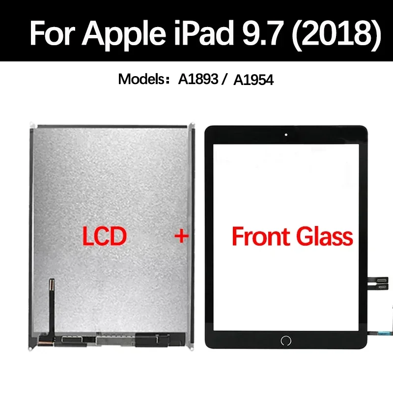 Pantalla Táctil Para IPad 6 2018 9,7 Pulgadas (A1893 A1954) – Kit De Reparación Con Cristal Y Botón De Inicio