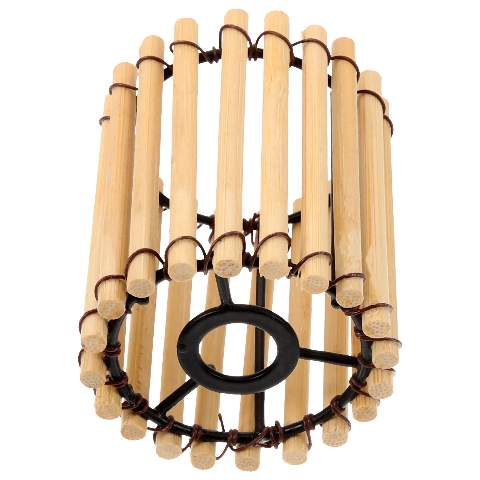 

Bamboo Lamp Shade Woven Drum Design For Ceiling Pendant Light Replacement Indoor Lighting Cover Decorative Household