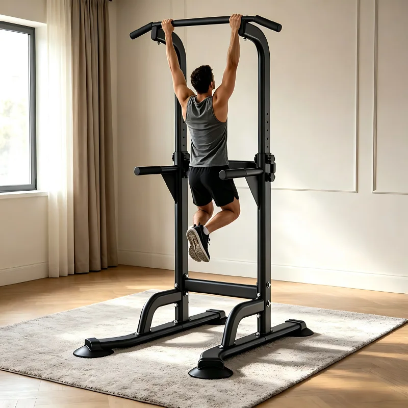 Steel Portable Pull-Up Rack Horizontal Parallel Bars Indoor Floor Stretching Fitness Equipment Punch-Free Model