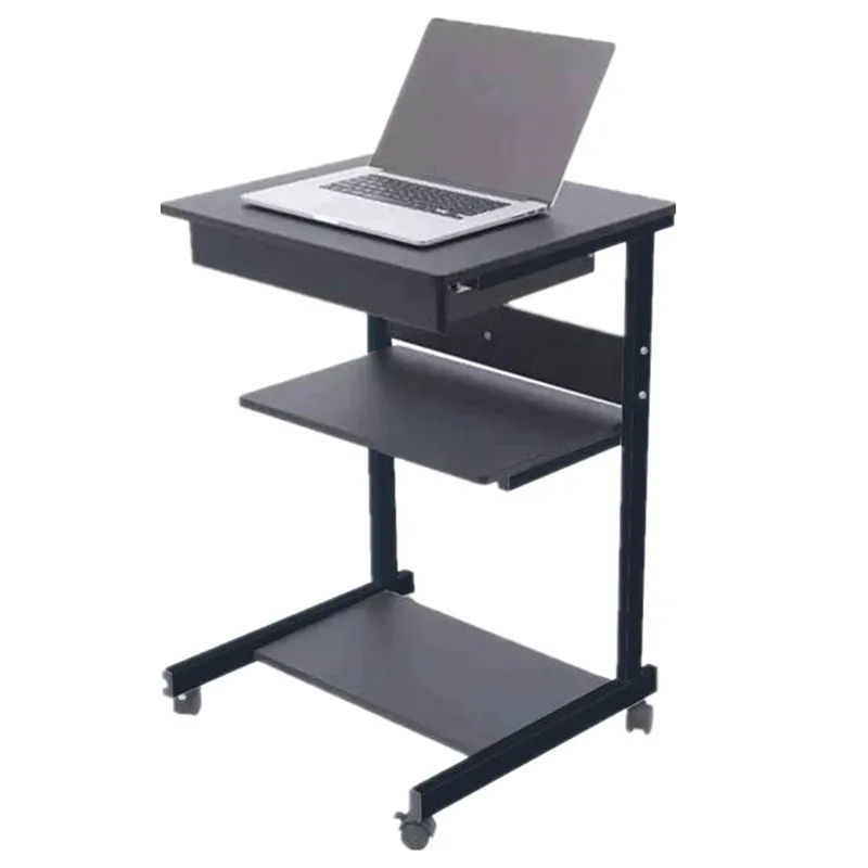 Laptop computer, desktop desk, household all-in-one belt, printer holder, multifunctional, simple, double-layer