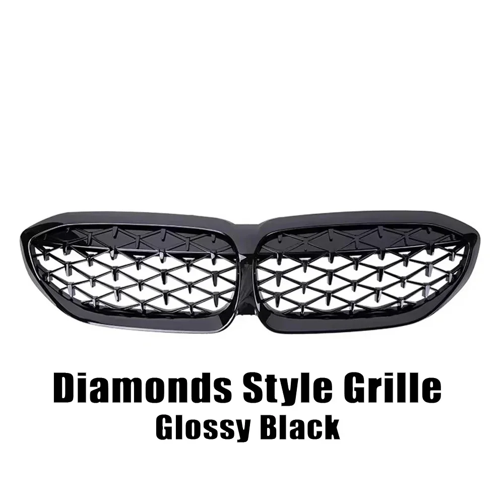 XVIP Front Bumper Kidney Grill Diamonds Style Grille For BMW 3-Series G20 G21 2019-2022 318i 320i 320d 330i 340i 340d M Sport image 3