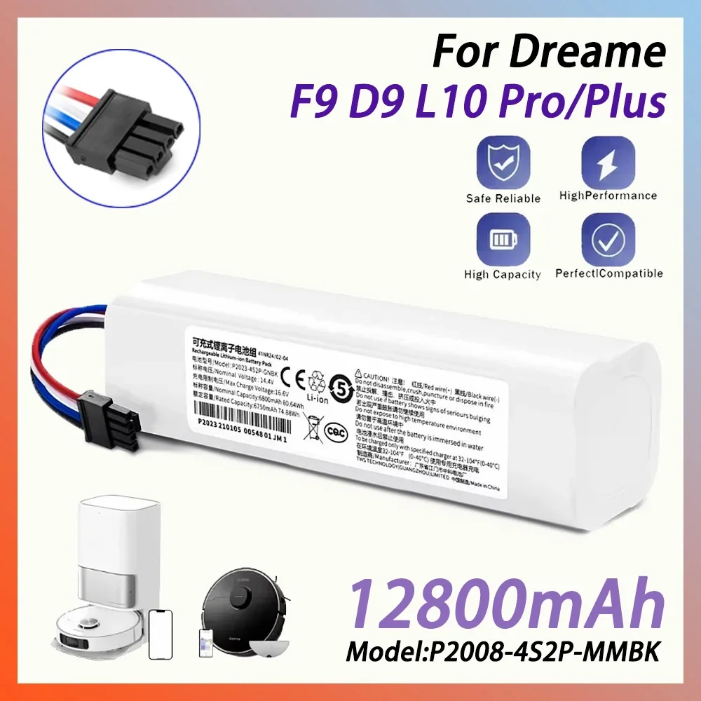 

For Dreame F9 Replaceable Robot Vacuum Cleaner Battery D9 L10 Pro Plus RLS3 RLS5 RLS5L RLS5D Accessories Sweeping robot battery