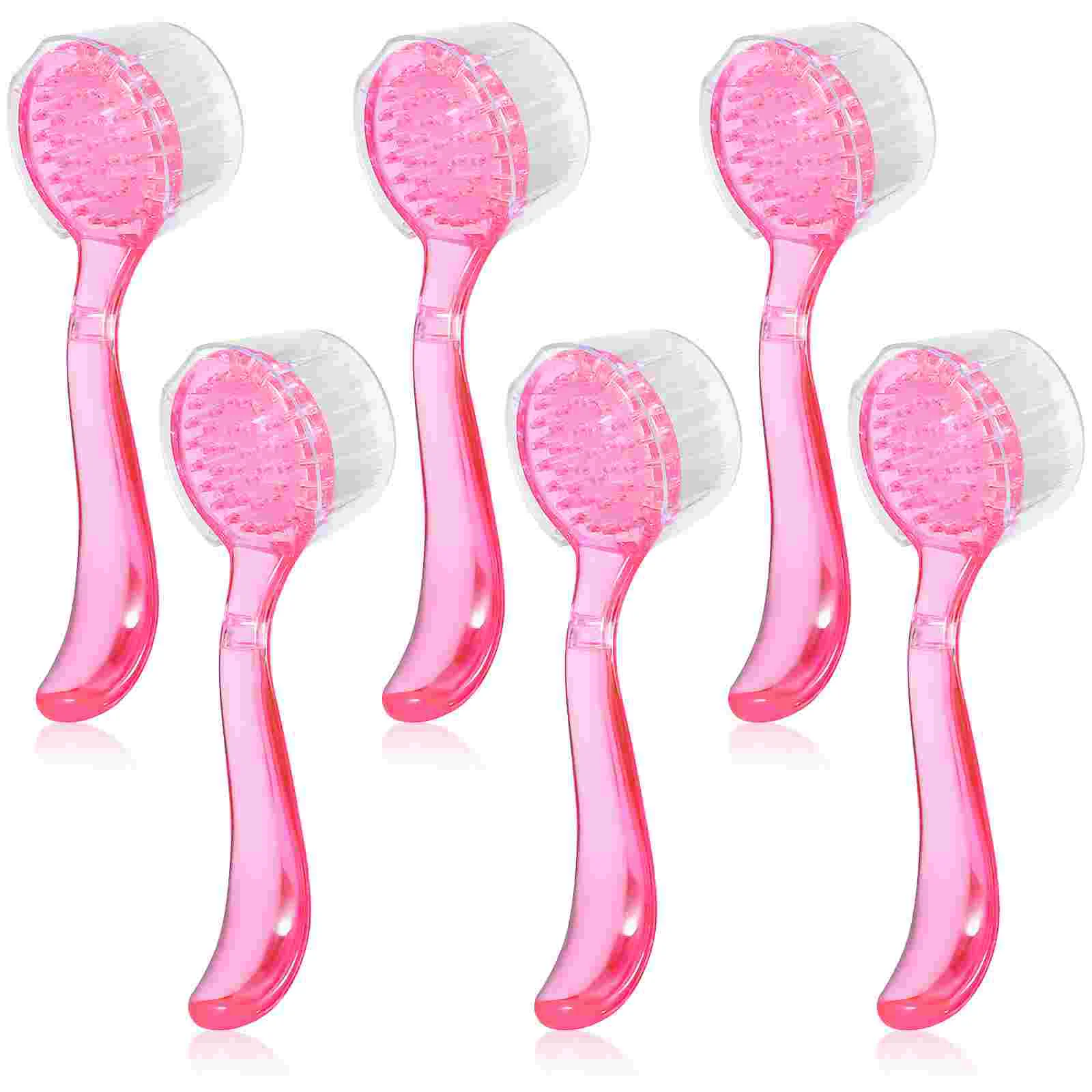 6 Pcs Horn Brush Nail Shop Supplies Facial Exfoliating Oil Cleanser for Face Home Tools Nylon Wool Cleaning