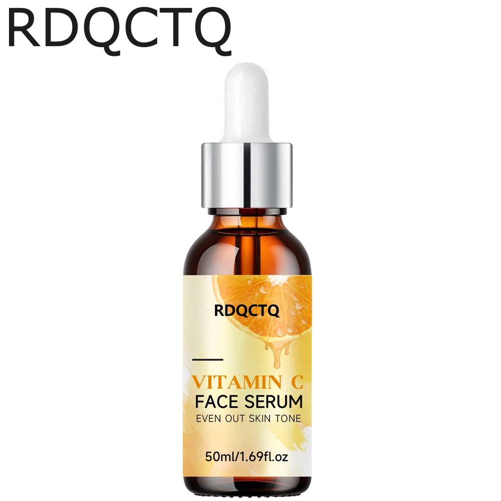 Rdqctq vitamina c soro de clareamento remover sardas manchas escuras desaparecer melasma melanina iluminar reparação maçante rosto essência cuidados c