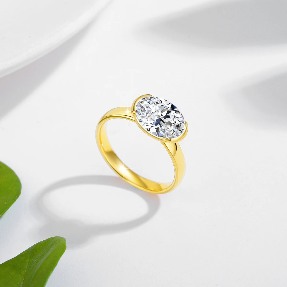 D-Farbe VVS Oval-Schliff Moissanit-Ringe für Frauen 8*10mm 3CT Labor-Diamant 925 Sterling Silber Edelschmuck mit GRA-Zertifikat – Detail 4