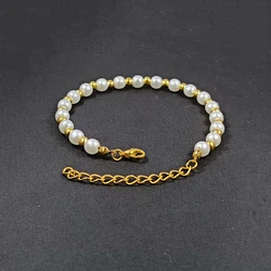Imitation Pearls Handmade Chain Bacelet Korean Fashion Simple Beaded Wrist Bracelets Exquisite Girlfriends Gifts Hand Jewelry