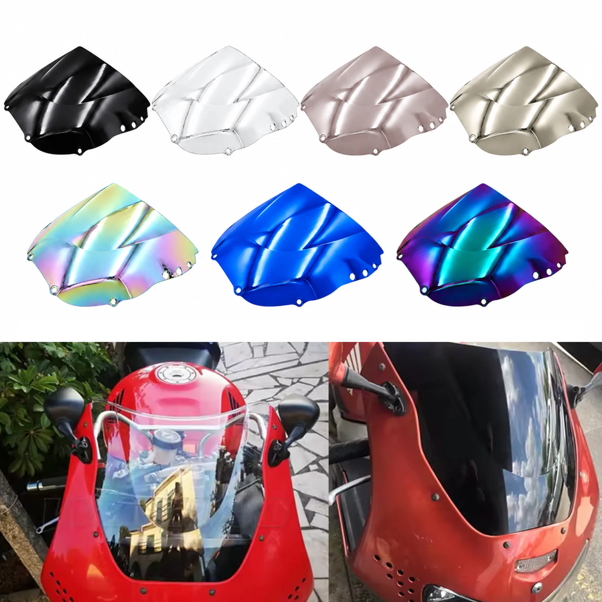 Motorrad-Windschutzscheibe für Honda CBR900RR CBR919 CBR 919 900 RR 1998-1999 Windschutz-Zubehör Verkleidung Windabweiser Windschutz