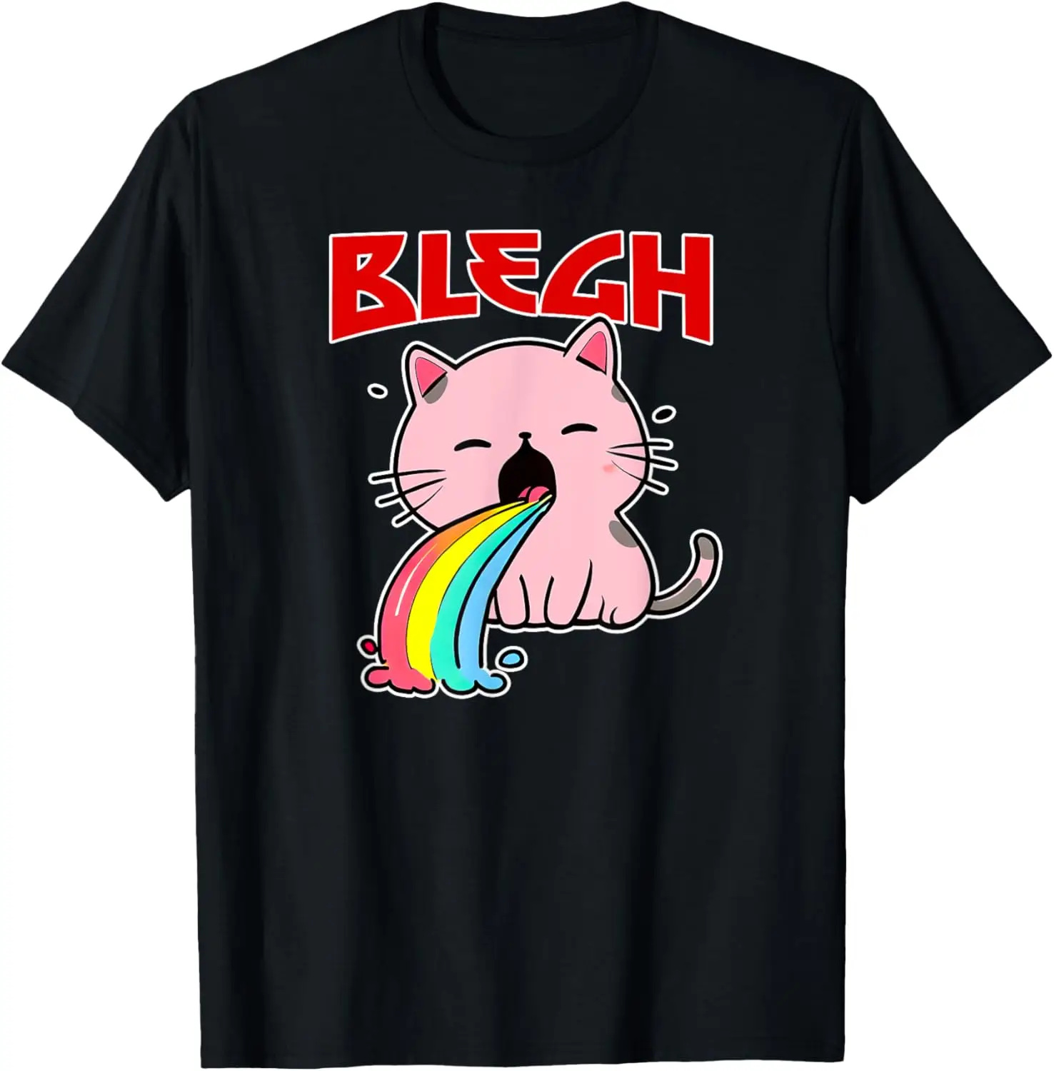 BLEGH Funny death metal cat shirt mosh-pit metalhead clothes T-Shirt