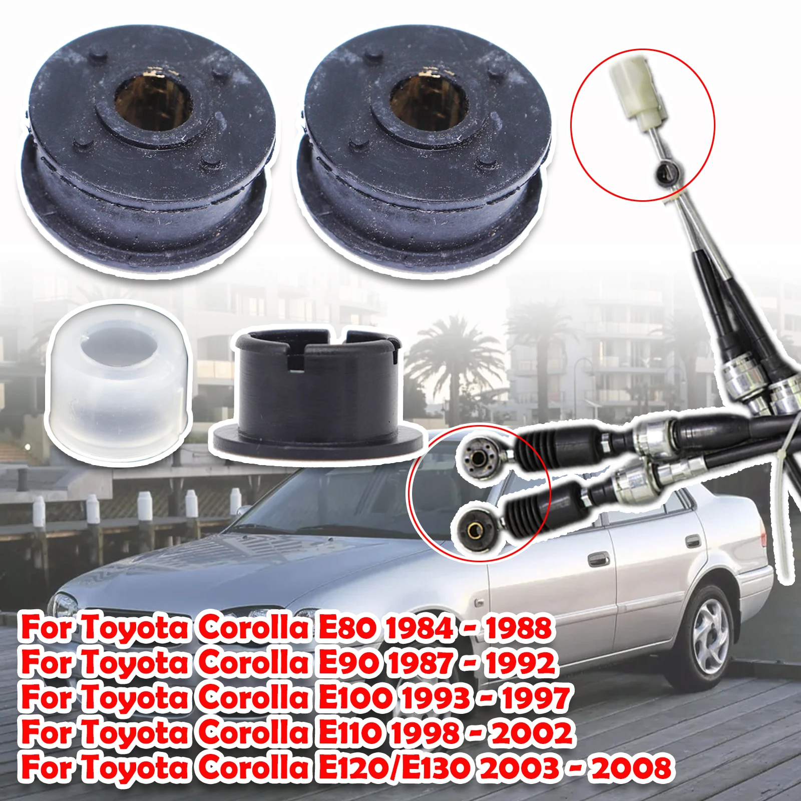 

Manual Gearbox Shift Cable Linkage Bushing Shifter Lever Selector Rod Bushing For Toyota Corolla E80 E90 E100 E110 E120/E130