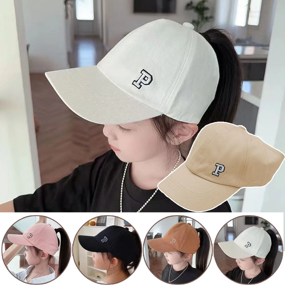 

New Children Baseball Cap Empty Top Summer Outdoor Sports Hats High Ponytail Cap Sun Visor Hats Fashion Breathable Casquette