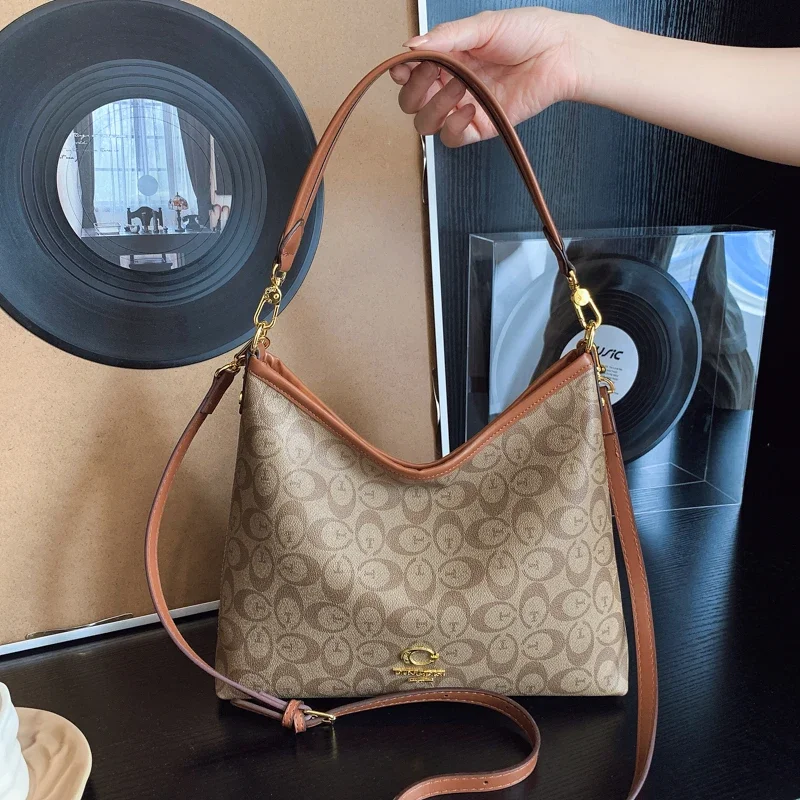 

Elegant Women's Shoulder Bag Crossbody Convertible Leather By Famous Designer Luxury Brand Handbag